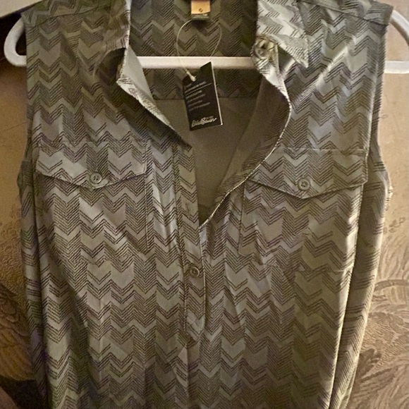 New Eddie Bauer Departure Sleeveless Shirt Dress SZ Medium Tall - Picture 10 of 15